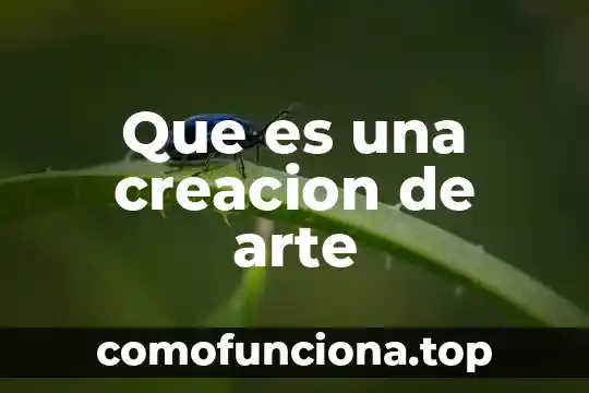 Que es creacion informatica 7 Que es una creacion de arte