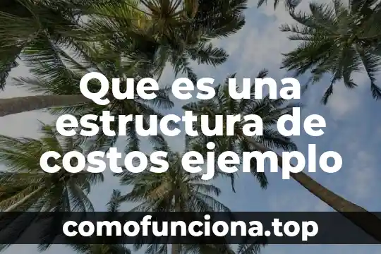 Que es una poliza contable ejemplo 5 Que es una estructura de costos ejemplo