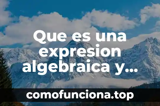 Que es ser carpanta 7 Que es una expresion algebraica y termino algebraico