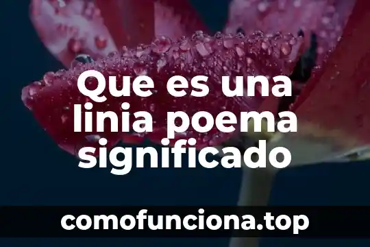 Qué es poema con ejemplo 3 Que es una linia poema significado