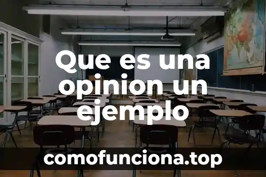 Que es el arte opinion de alguien 5 Que es una opinion un ejemplo