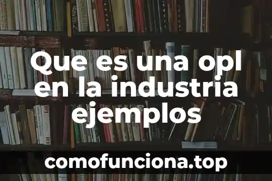 Qué es la programación funcional del contenido 5 Que es una opl en la industria ejemplos