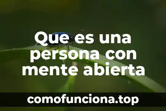 Que es mente cuerpo y espiritu 6 Que es una persona con mente abierta