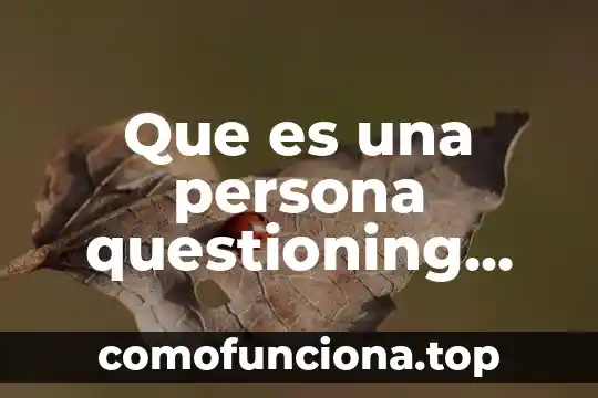 Que es ser una persona simple 3 Que es una persona questioning intersexual