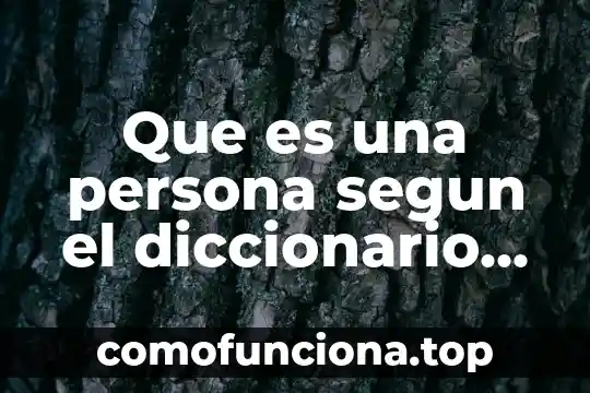 Qué es ser persona en la filosofía 6 Que es una persona segun el diccionario ferrer mora