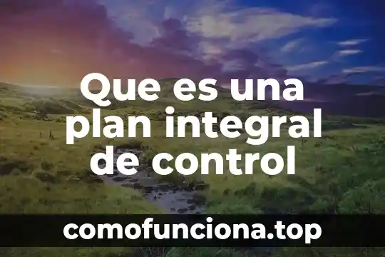 Que es control politico en costa rica 4 Que es una plan integral de control