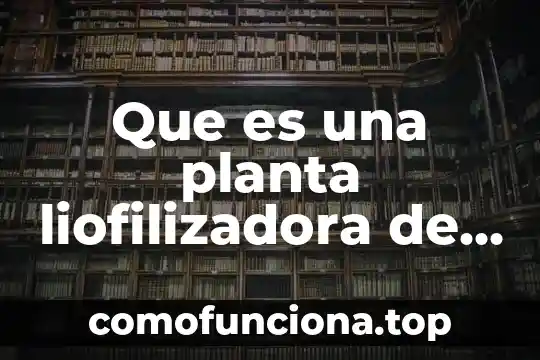 Que es una planta salinera 8 Que es una planta liofilizadora de cafe