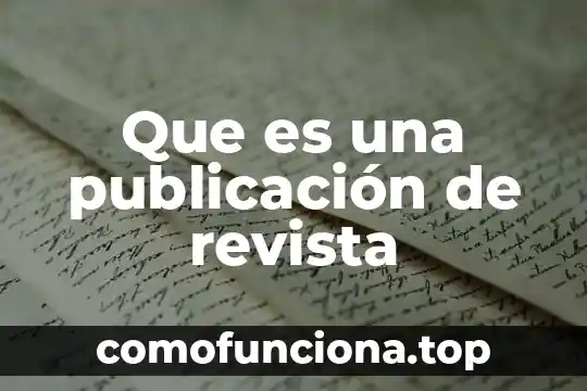 Que es inteligencia lógico-matemática 3 Que es una publicación de revista