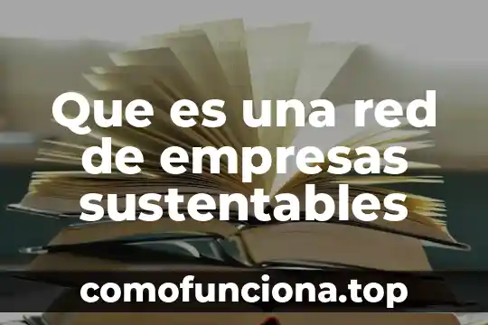 Comunidades sustentables que es 3 Que es una red de empresas sustentables