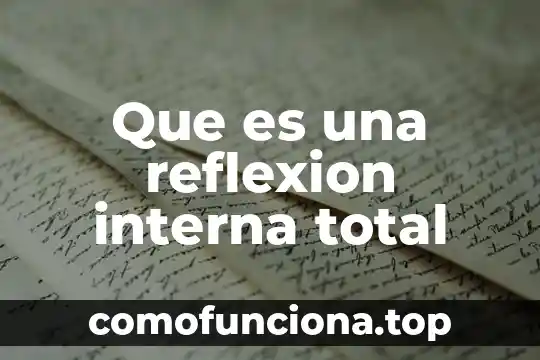 Qué es producto total en economía 3 Que es una reflexion interna total