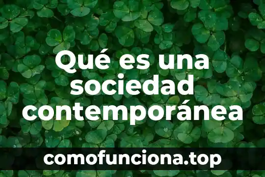 Que es una problemas en ciencia contemporanea 4 Qué es una sociedad contemporánea