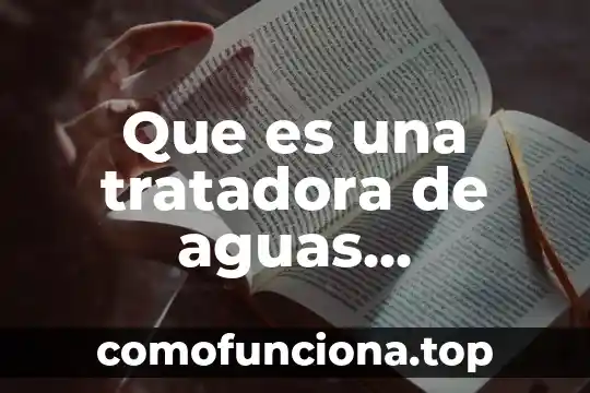 Qué es la feria de asunción en aguas calientes 3 Que es una tratadora de aguas residuales