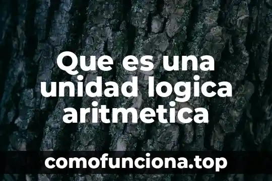 Que es la unidad en composicion arquitectura 6 Que es una unidad logica aritmetica