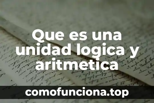 Qué es media aritmética 8 Que es una unidad logica y aritmetica