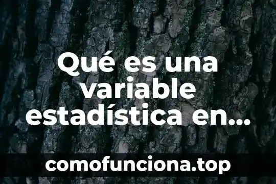 Qué es hipótesis nula en estadística 6 Qué es una variable estadística en matemáticas