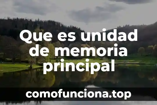 Que es volumen y cual es su unidad de medida 3 Que es unidad de memoria principal