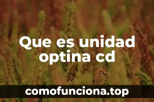 Cd en electronica que es 8 Que es unidad optina cd