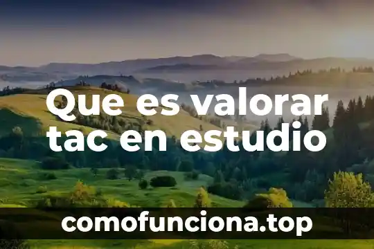 Significado en ingles de que es estimacion en estadistica 6 Que es valorar tac en estudio