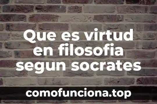 Qué es la filosofía según Sócrates 7 Que es virtud en filosofia segun socrates