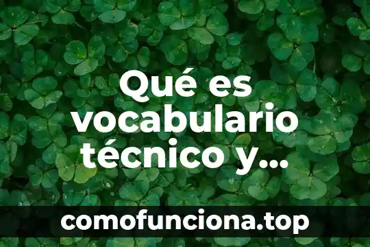 Que es la planta de conjunto en dibujo tecnico 8 Qué es vocabulario técnico y científico