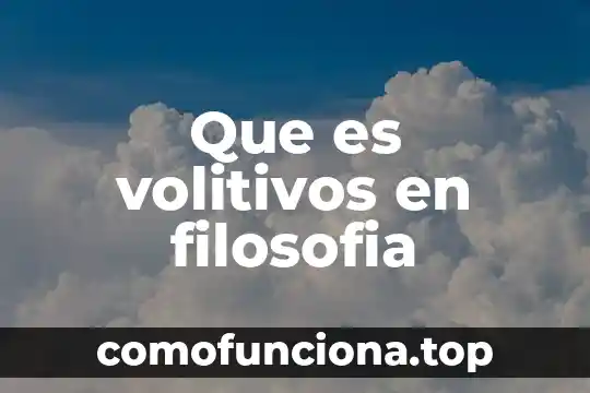 Qué es bondad según la filosofía 6 Que es volitivos en filosofia
