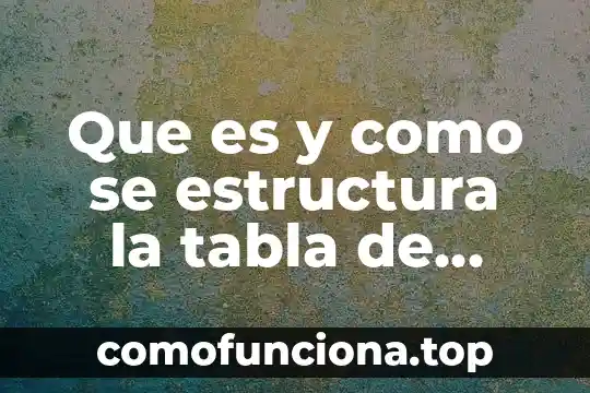 Que es nombre de una tabla en base de datos 5 Que es y como se estructura la tabla de simbolos