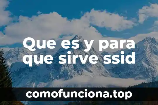 Que es el movimiento y para que sirve 3 Que es y para que sirve ssid
