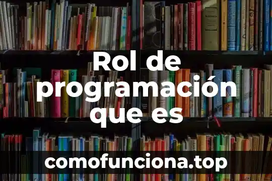 Que es un concepto basico de la programacion 4 Rol de programación que es