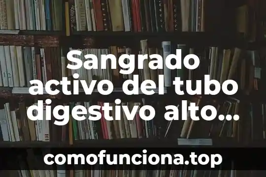 Qué es el sistema digestivo definición 5 Sangrado activo del tubo digestivo alto que es
