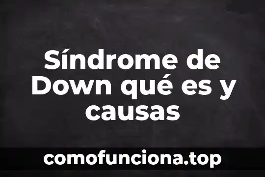 Qué es un terremoto sus causas y sus precauciones 4 Síndrome de Down qué es y causas