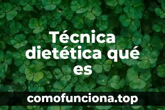 Artículo 88 que es marca 8 Técnica dietética qué es
