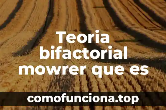 Qué es la globalización ante la teoría 4 Teoria bifactorial mowrer que es