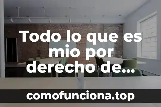 No todo lo que es lícito es honesto significado 6 Todo lo que es mio por derecho de conciencia