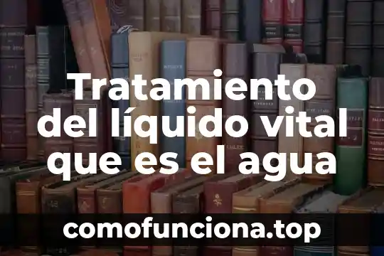 Que es el ciclo vital del ser humano 7 Tratamiento del líquido vital que es el agua