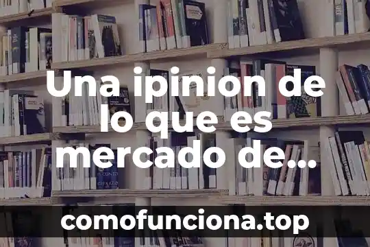 Que es el mercado del arte 8 Una ipinion de lo que es mercado de divsas