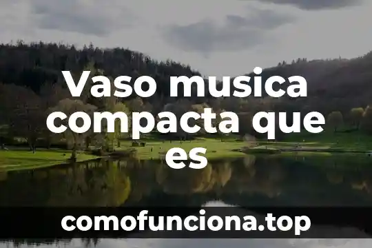 Para que es la música 3 Vaso musica compacta que es