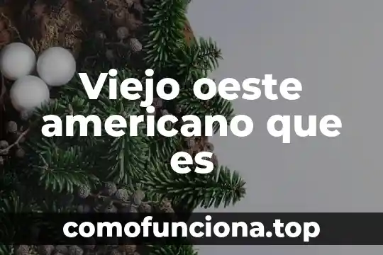 Qué es lo que te hace verte más viejo 3 Viejo oeste americano que es