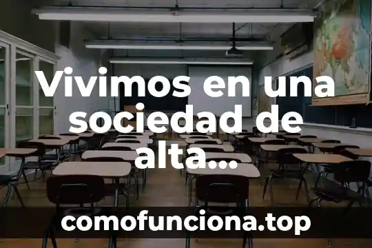 Que es el plan de alta 5 Vivimos en una sociedad de alta fragmentación que es