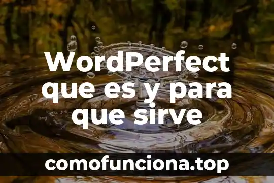 Que es y para que sirve un cuadro de mando 6 WordPerfect que es y para que sirve
