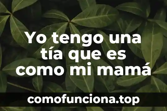 Que es ser mamá por primera vez reflexion 6 Yo tengo una tía que es como mi mamá